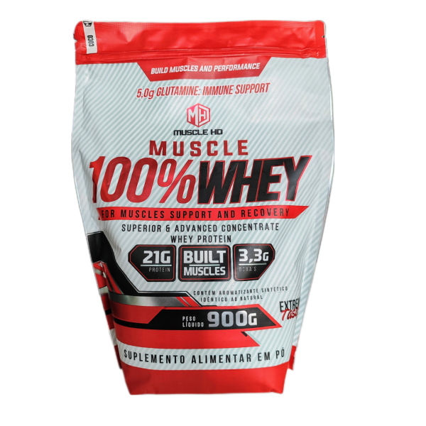 MUSCLE 100% WHEY CHOCOLATE REFIL - 900G