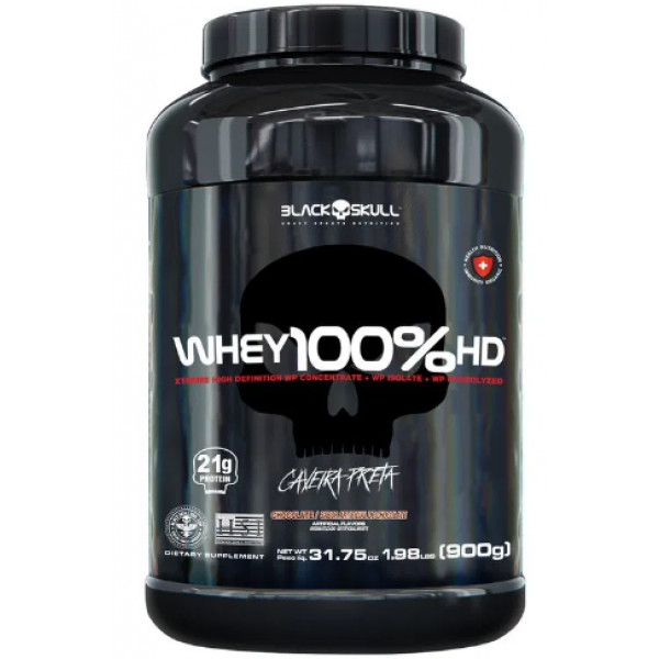 WHEY 100% HD POTE CHOCOLATE 900G BLACKSKULL