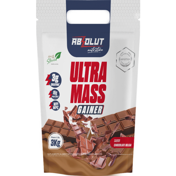 ULTRA MASS GAINER CHOCOLATE BELGA 3 KG ABSOLUT