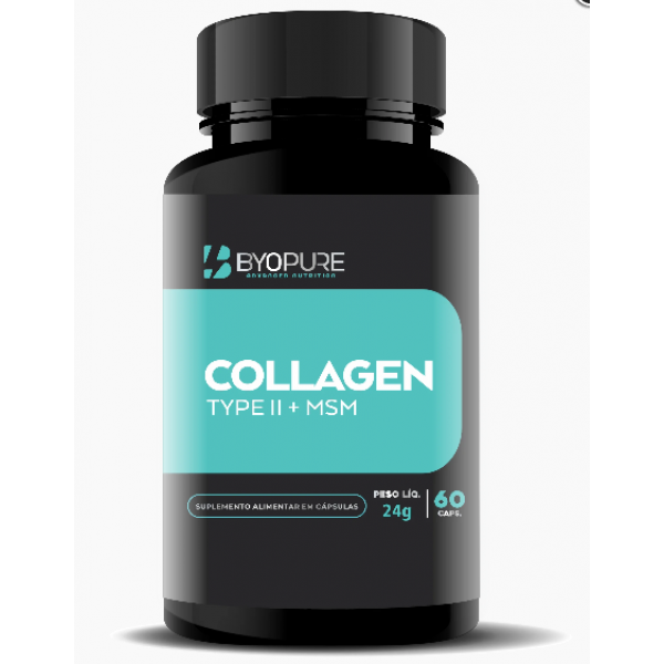 Colageno tipo II com MSM Byopure 60caps