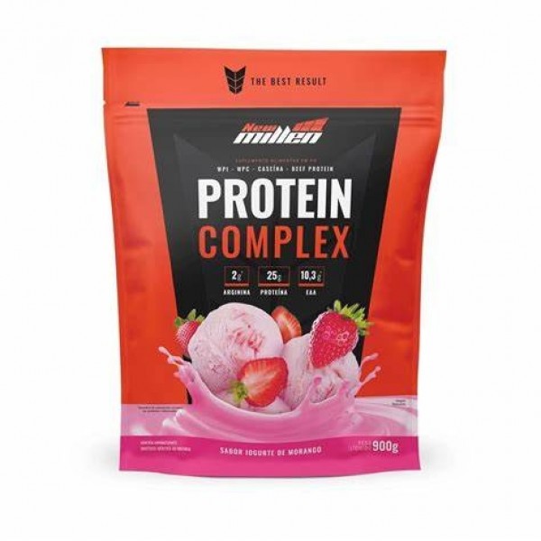 PROTEIN COMPLEX 900GR IOGURTE MORANGO REFIL NEW MILLEN