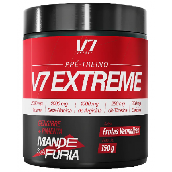 Pre Treino V7 Extreme Frutas Vermelhas 150g  