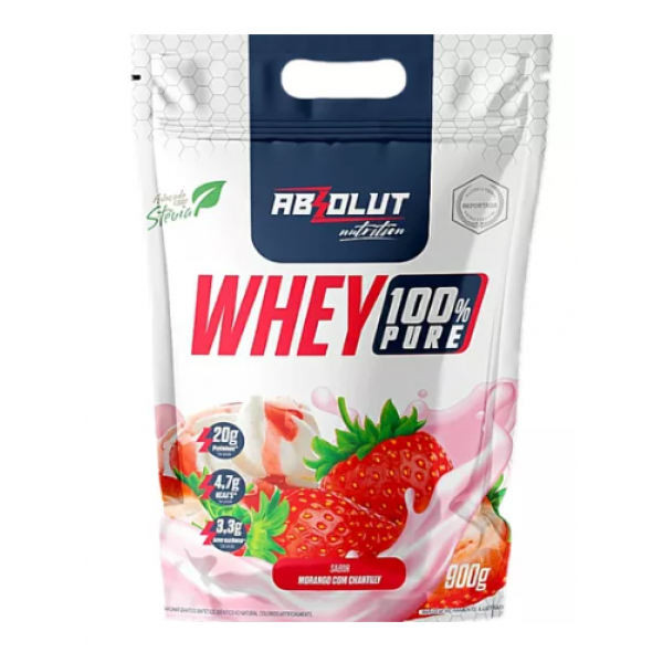 WHEY CONCENTRADO 100% MORANGO C CHANT ABSOLUT REFIL