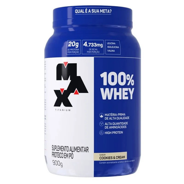 100% WHEY POTE 900G COOKIES MAX TITANIUM