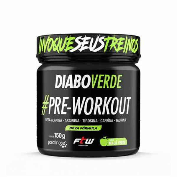 DIABO VERDE #PRE-WORKOUT 150g - SABOR MAÇÃ VERDE