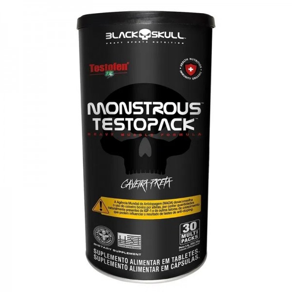 MONSTROUS TESTOPACK 30 PACKS BLACK SKULL