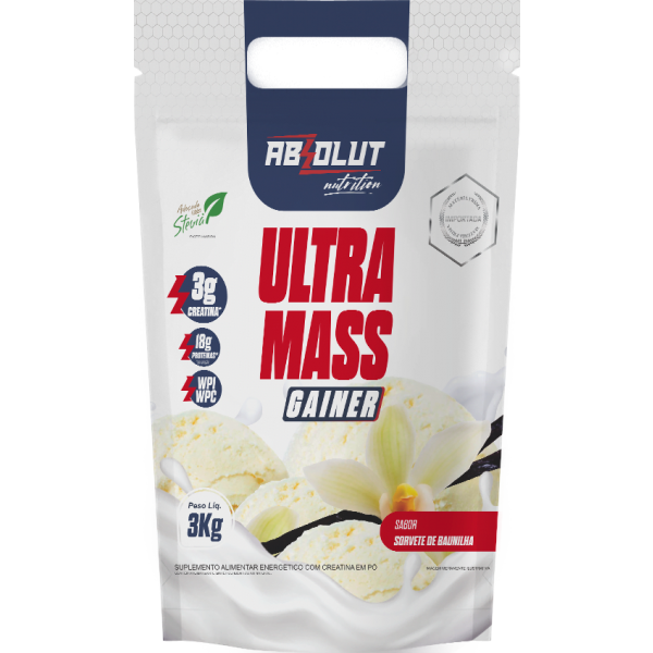 ULTRA MASS GAINER SORV BAUNILHA  3KG ABSOLUT