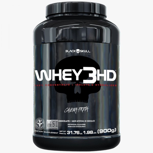 WHEY 3HD POTE MORANGO 900G BLACKSKULL