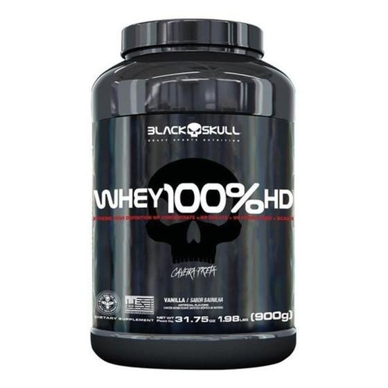 WHEY 100% HD POTE BAUNILHA 900G BLACKSKULL