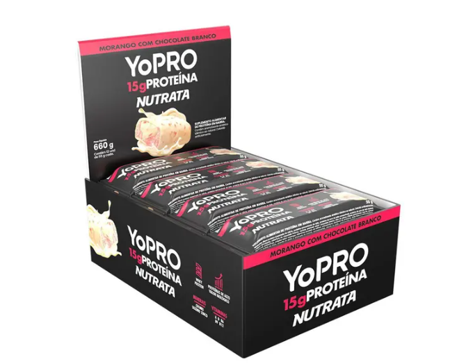 BARRA YOPRO MOR C/ CHOC BRANCO 55G NUTRATA