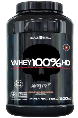 WHEY 100% HD POTE CHOCOLATE 900G BLACKSKULL