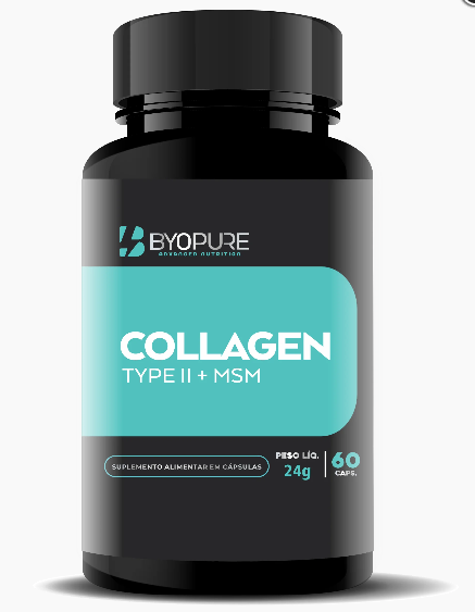 Colageno tipo II com MSM Byopure 60caps