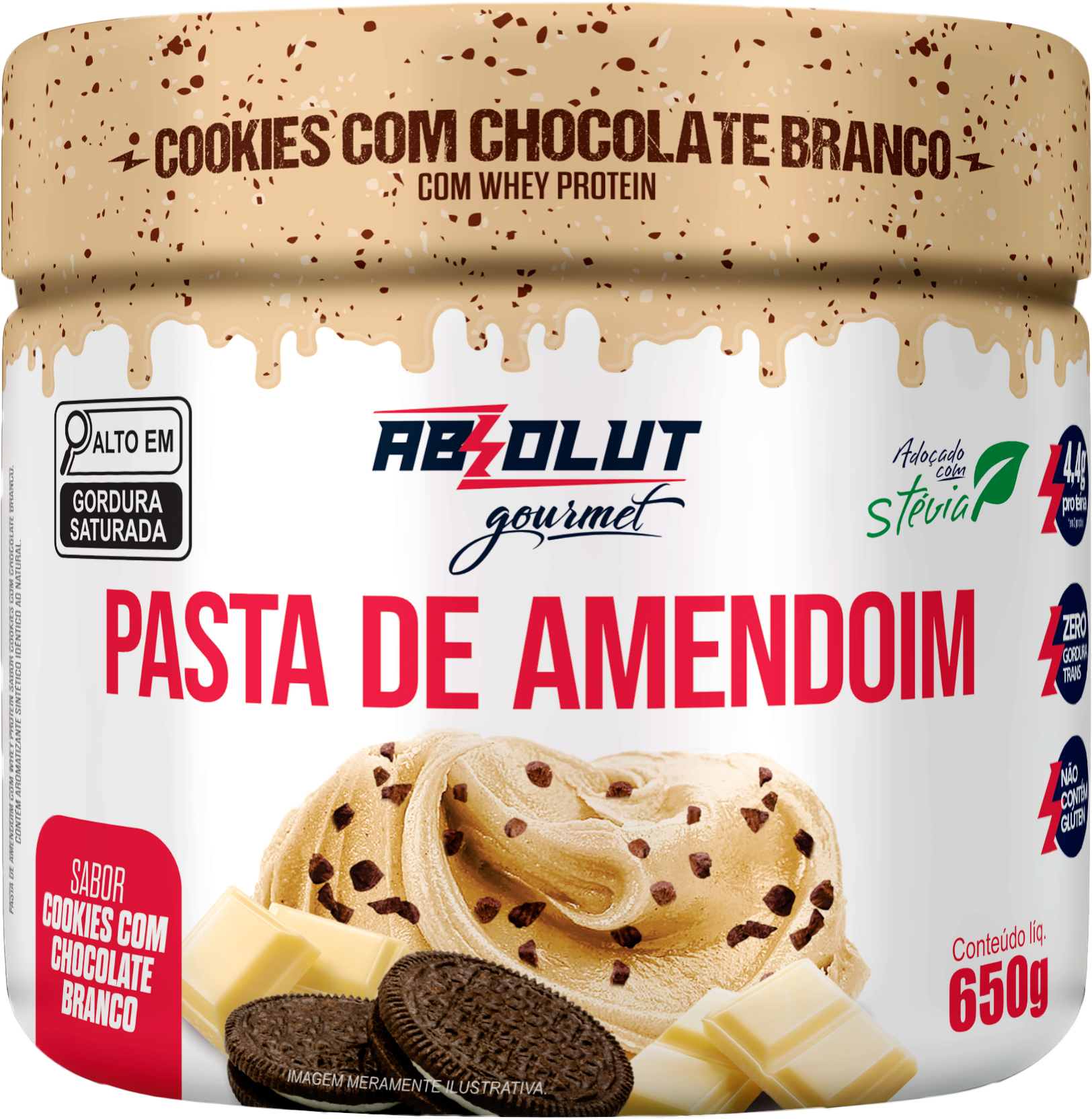 PASTA AMEND COOKIES COM CHOC B 650G ABSOLUT