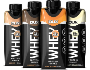 WHEY PROTEIN SHAKE 250ML CHOCOLATE BRANCO DUX 