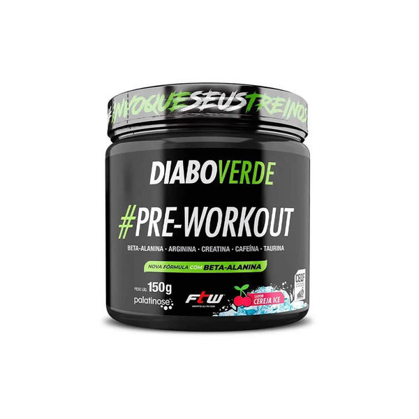 DIABO VERDE #PRE-WORKOUT 300G - SABOR CEREJA ICE