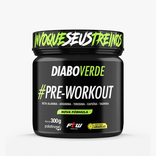 DIABO VERDE #PRE-WORKOUT 300g - SABOR FRUTAS AMARELAS