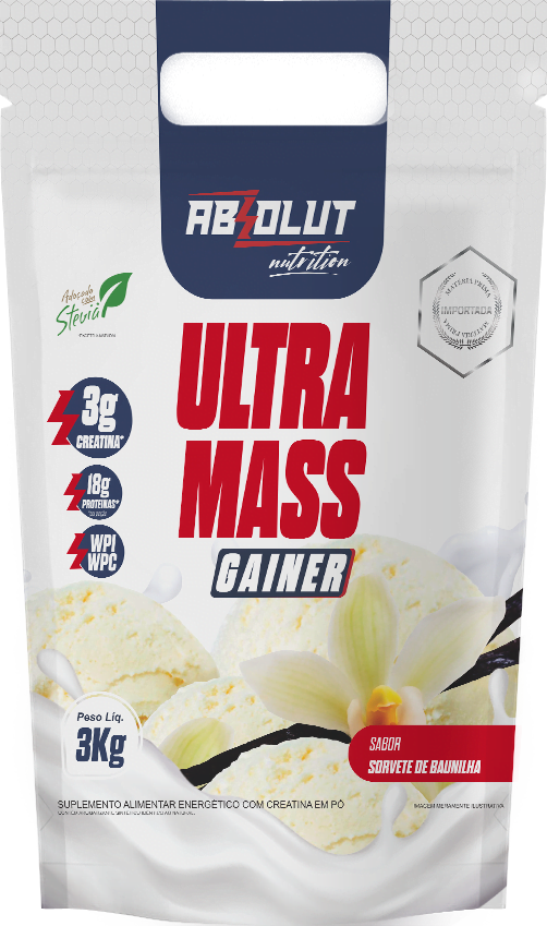 ULTRA MASS GAINER SORV BAUNILHA  3KG ABSOLUT