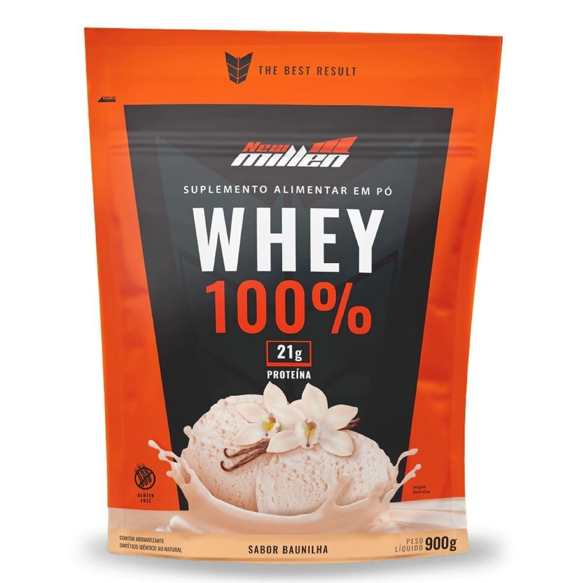 WHEY 100% BAUNILHA REFIL 900G NEWMILLEN