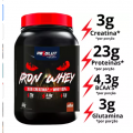 IRON WHEY + CREATINA 3G SABOR MORANGO 900G ABSOLUT  